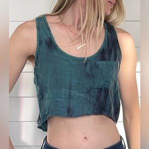 Turquoise Crop Tank